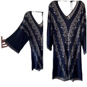 Miilla sweater dress with Southwestern Aztec design